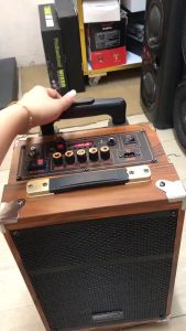 Bytebeat 6000W  Wooden Speaker  Bluetooth Portable Super Bass Speakers Trolly Wireless Fountction of TV/FM/Karaoke/Vedioke Speaker Free Wireless Microphone&USB(WITH SONGS) Q8 /Q12