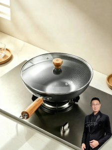 Zhang Xiaoquan | Titanium Iron Non-stick Uncoated Wok for Induction & Gas