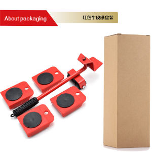 5Pcs set Heavy Duty Furniture Lifter Furniture Moving Transport Roller Set Heavy Duty Lifter Transport Tool Mover Roller Wheel