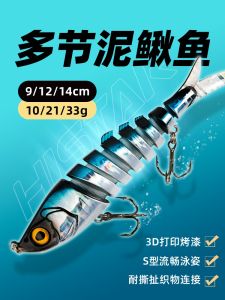 Hastar Worm Lure Multi-Section Sink Water Pencil Far Casting Bass Fishing Hard Bait Simulation Worm for Ocean River Lake