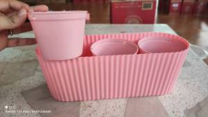 เซ็ท กระถางน่ารัก เกินปุยมุ้ย + กระถาง 4 นิ้ว สีเดียวกัน มีหลายสีให้เลือก สินค้าพร้อมจัดส่ง