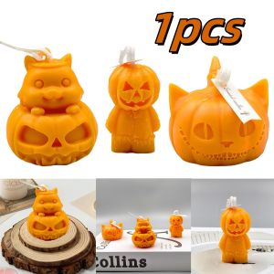 1pcs Halloween Pumpkin Skeleton Candle Manual Scented Candle For Weddings Festival Party Originality Gift Home Decor Accessory