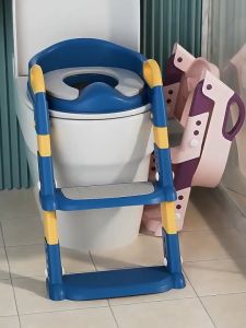 Baby Toilet Potty Chair Adjustable Foldable Potty Training Toilet Seat with Anti-Slip Step Ladder Boys Girls