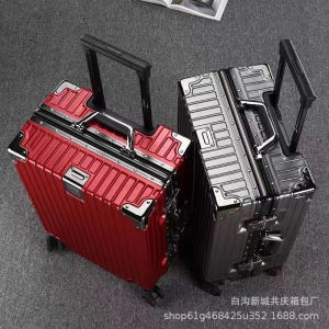 Large Travel Suitcase Hard Trolley Luggage with Wheels Business OL Style Polyester Inner Material Lock Buckle Closure Universal Wheel