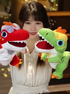 Kawaii Khủng Long Nhồi Bông Sang Trọng Đồ Chơi Con Rối Tyrannosaurus Tay Ngón Tay Kể Chuyện Búp Bê Giáo Dục Cho Bé Quà Tặng Cho Trẻ Em