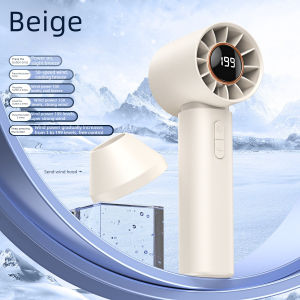 New High Speed Handheld Mini Fan USB Digital Display Leafless Turbine Portable Cooling Fan for Summer Outdoor Use