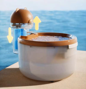 Cat Wireless Water Dispenser Automatic Induction Pet Water Dispenser Water Bowl Flowing Water Source No Need To Plug In Can Be Heated Large Capacity Can Prevent Electric Shock Can Filter Hair