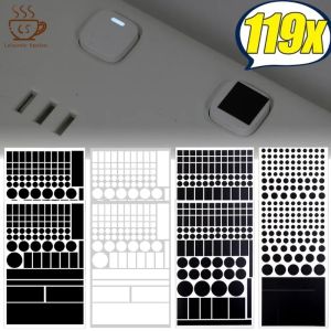 119Pcs/Sheets LED Blackout Sticker Multi-size Self-adhesive Waterproof Reduce Interference Stickers Electrical Switch Shading Labels