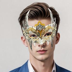 Đồ Trang Trí Mặt Nạ Hóa Trang Bằng Sắt Sơn Màu Cao Cấp Dành Cho Người Lớn Mặt Nạ Nửa Khuôn Mặt Trang Trí Cho Tiệc Tùng Và Lễ Hội