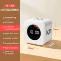 Cubic Visual Timer 60 Minutes Positive/Countdown Silent Timer Type-C Gravity Sensor Digital Alarm Timer for Cooking Study Shower. 