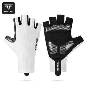 TOSUOD | TOSUOD Cycling Gloves Silicone Padded Shock Absorbing Gloves Antislip Ice Silk Gloves for Men Women With Extended Wrist Guard