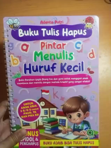 BUKU TULIS HAPUS PINTAR MENULIS HURUF KECIL FREE SPIDOL & PENGHAPUS - CAHAYA AGENCY