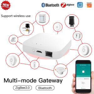 MOES Tuya ZigBee Wireless Gateway Hub Wired Multi-mode Bridge Bluetooth Remote Controller Mesh Smart Life APP Alexa Google Home