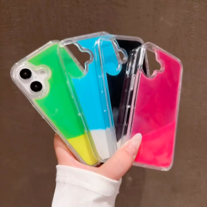 CASE LUMINOUS NEON QUICKSAND LIQUID GLITTER FOR INFINIX HOT 60 60i 60 PRO 60 PRO PLUS HOT 50 50i 50 PRO PLUS HOT 40 40i 40 PRO NOTE 50 50 PRO NOTE 40 40 PRO
