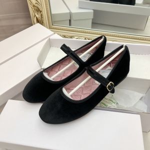 Spring Summer Lightweight Velvet round Head Mary Jane Flat Shoes Korean Style Solid Color Fashionable Womens Slip-On Shoes