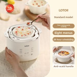 Lotor Ceramic Electric Rice Cooker Small Size Water Bath Cooking Baby Food Supplemental Food Soup Making Yunnan Rocking Chair