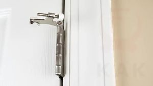 KAK 2 Miếng Chặn Cửa Màu Đen Chịu Lực Cao Có Thể Điều Chỉnh Với Bộ Giảm Chấn Cao Su Ẩn Bản Lề Pin Phần Cứng Cửa Bạc