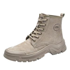 Jeep | รองเท้าปีนเขาแบบกันลื่นสำหรับกลางแจ้ง รองเท้าบู๊ตมาร์ตินสูงสำหรับกลางแจ้งสำหรับผู้ชายและผู้หญิง รองเท้าเดินป่าแบบระบายอากาศได้ดี รองเท้ากีฬาสำหรับเดินป่าแบบกันลื่น