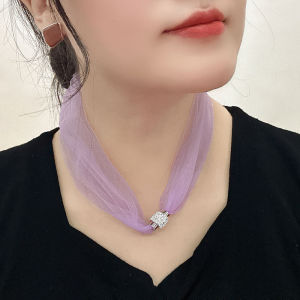 Khăn Choàng Lụa Nữ Mùa Hè Mát Mẻ Che Chắn Dấu Hiệu Lão Hóa Cổ Trang Sức Cổ Thời Trang Phụ Kiện Quanh Năm Khăn Choàng Lụa Phong Cách Trung Hoa