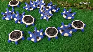 đinh giày golf TPR xoay nhanh gai trắng răng ngắn màu xanh