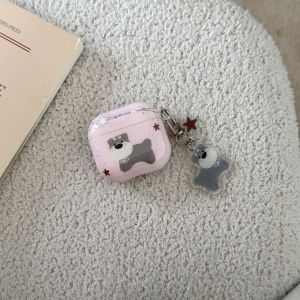 Gray Foundation Splatter Dog Protective Case for AirPods Pro3 AirPods4 Active Noise Reduction Apple 3rd Gen Earphone Cover pro 3rd Gen 2 Ear Case AirPodsPro2 Shell