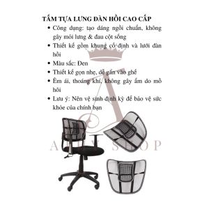 Tấm Lót Miếng Lót Ghế Văn Phòng Ôtô Bảo Vệ Cột Sống Chống Đau Lưng Gỉam Nhức Mõi Tuần Hoàn Máu Không Gây Ẩm Do Ra Mồ Hôi - Happy Shop