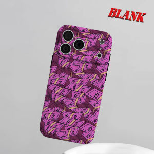 BILIBILI | Pink Cash Stack Pattern Phone Case for iPhone 18 17 16 15 14 13 12 11 Air Pro Max Plus Double-layer Cover
