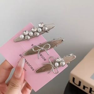 🔥IVY High-end Bangs Clip Silver Butterfly Hair Clip Women Cool Style Bow Duckbill Clip
