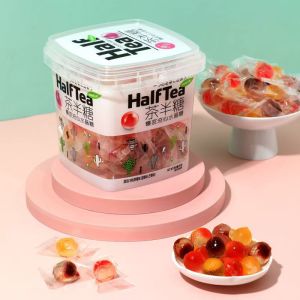 Taste Half Sugar Explosive Soft Candy Fruit Flavor Heart Crystal Candy Vitamin C Candy Internet Famous Office Leisure Children Snacks