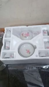 Bộ ấm chén hoa cỏ mùa xuân uống trà ngày tết