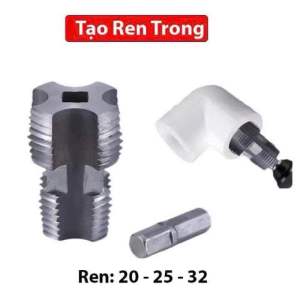 Đầu tạo ren ống lắp máy khoan MẪU MỚI Dụng cụ tạo ren ống nước kích thước 1 / 2In 3 / 4