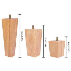 4Pcs Solid Wood Furniture Legs Square Sofa Table TV Cabinet Support Stabilize Feet Tea table Wardrobe Bathroom Cabinet