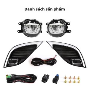 Đèn Sương Mù LED DRL Tích Hợp Xi Nhan Động Cho Toyota Camry SE XSE 2018-2020 Đèn Chạy Ban Ngày Màu Vàng 15W Chất Liệu ABS+LED Chống Nước