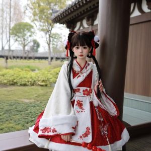 New Year Lolita Dress Set Cute Sleeve Girl New Year Visit Costume Traditional Festival Clothing Tagkita Brand