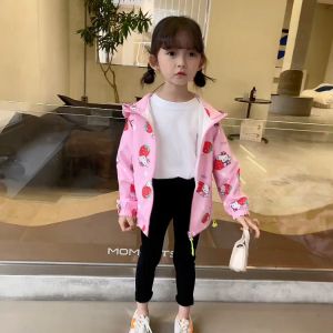 WANDER เสื้อกันหนาวเด็กผู้หญิง เสื้อฮู้ดเด็กญ พิมพ์การ์ตูนน่ารัก เสื้อกันหนาวน่ารักและหวานสำหรับสาวฤดูใบไม้ร่วง241204