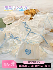 Cotton Triangle Panties Womens Sweet Heart Butterfly Knot Underwear Low Waist Style Youth Cotton Crotch Briefs New Model