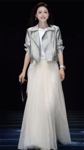 Fall 2024 New Arrival Fashionable Versatile Short Coat High Waist Skirt Set Premium Quality Elegant Style Compact Design