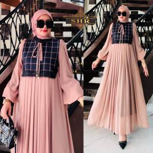 *BISA COD!! SHR ORY* READY MIDI DRESS DORA KATUN CERUTY ROMPI OVERSIZE BY SHR ORY HIGH QUALITY