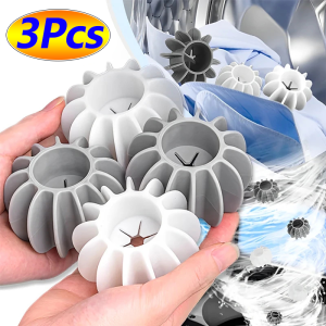 3/6/12ชิ้น ลูกบอลซักผ้าเมจิก ลูกบอลทำความสะอาดซิลิโคนแบบใช้ซ้ำได้ เครื่องกำจัดขนเสื้อผ้า ป้องกันการพันลูกทำความสะอาด เครื่องมือทำความสะอาดบ้าน