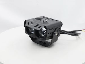 【COD】2PCS Mini Driving Light Five Mode Motorcycle Spotlight Led Strong Light Dual Lens Auxiliary Light With Angel Eyes Flashing Electric Vehicle Headlights