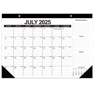 Large Size English Version Desk Calendar Simple Design 2026 Year Countdown Desktop Calendar Elegant Home Office Decor