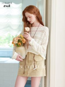 3COLOUR·S | Lightweight Breathable Loose Knit Top M