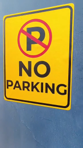 Dsign No Parking Signage Sticker l 8x10 inches l strong adhesive in any surface l waterproof