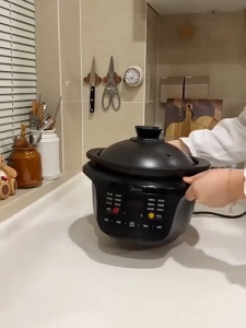 Midea Ceramic Electric Stew Pot Multi-Function 3.5L/4.5L Rice Cooker Casserole Stew Soup Cup Porridge Cooking Pot Can Make Appointment Keep Warm DGS3566 Split Pottery Gallblad