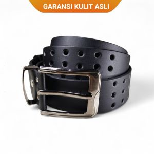 Ikat Pinggang Kulit Pria | Gesper kulit Pria 100% | Sabuk Kulit Pria | Leather Belt Motif Banyak Lubang