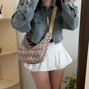 Tas Selempang Nylon Wanita Pola Batik Etnik Bohemian Fashion Sling Bag JCTS232