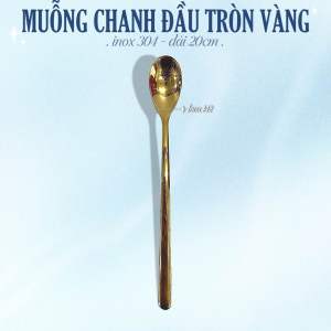MUỖNG KHUẤY VÀNG / MUỖNG CHANH VÀNG INOX 304