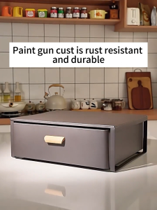 SimpleJoy Pull Out Drawer Storage Basket With Rails And Cover For Kitchen Cabinet Wardrobe Pantry