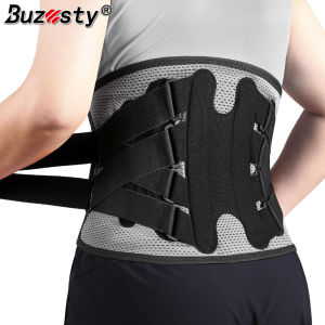 Buzesty Back Support Brace Adjustable Lumbar Support for Pain Relief of Back/Lumbar/Waist Waist Wrap with Spring Stabilizers for Injury Herniated DiscSciatica Scoliosis and More