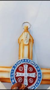 Salib Benedictus Dinding 60 cm - PR 46 (Sudah Termasuk Bubble wrap 4 Meter)
